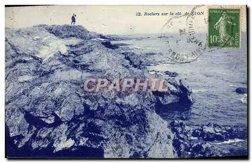 Cartes postales Rochers Sur La Cote De Sion