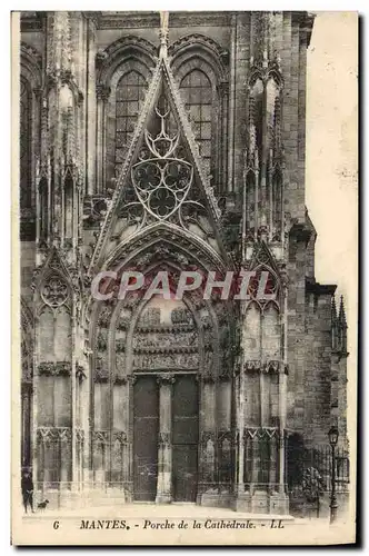 Cartes postales Mantes Porche de la Cathedrale