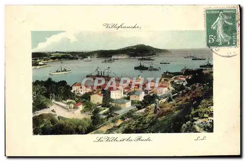 Cartes postales Villefranche La ville et la rade Bateaux