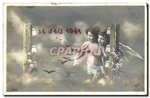 Cartes postales Fantaisie Enfants Anges Ange Je Sais Tout
