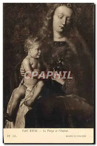 Cartes postales Van Eyck La Vierge et l&#39Enfant Musee de Bruges