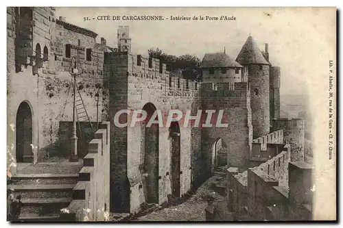 Cartes postales Cite de Carcassonne Interieur de la Porte d'Aude