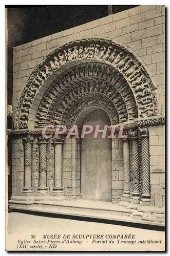 Ansichtskarte AK Musee de Sculpture Comparee Eglise Saint Pierre d&#39Aulnay Portail du transept meridional