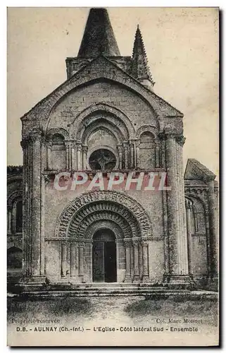 Cartes postales Aulnay L&#39Eglise Cote lateral Sud Ensemble