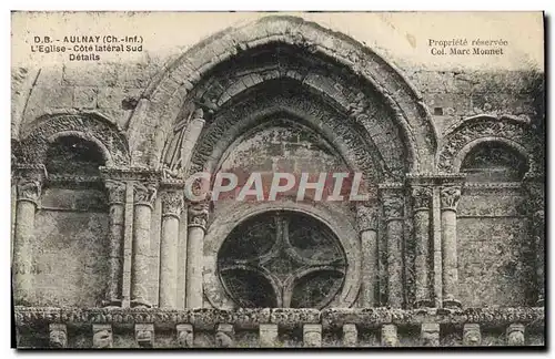 Cartes postales Aulnay L'Eglise Cote lateral Sud Details