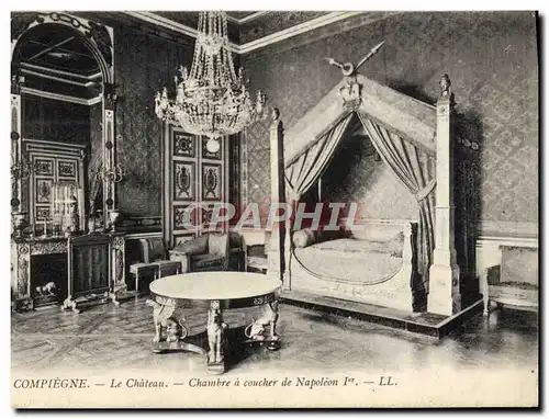 Ansichtskarte AK Compiegne Le Chateau Chambre a coucher de Napoleon 1er