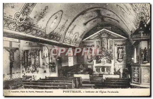 Ansichtskarte AK Pontmain Interieur de l&#39Eglise Paroissiale