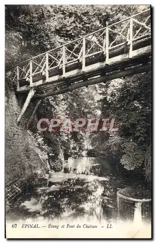 Cartes postales Epinal Etang et Pont du Chateau