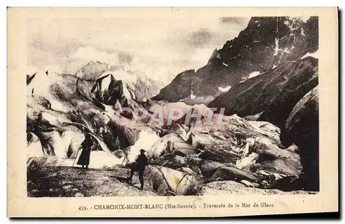 Cartes postales Chamonix Moint Blanc Traversee de la Mer de Glace