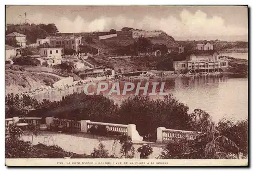 Cartes postales La Cote d&#39Azur Bandol Vue de la plage a 16 heures