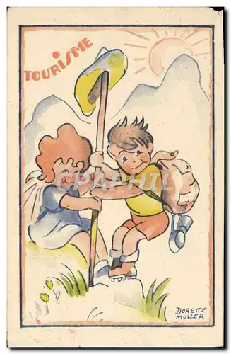 Cartes postales Tourisme Enfants Alpinisme Dorette Muller