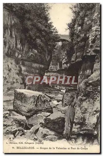 Cartes postales Bellegarde Gorges de la Valserine et Pont de Coupy