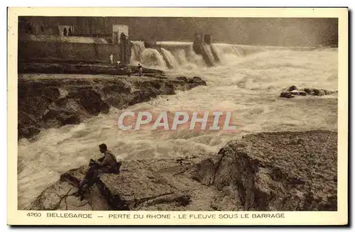 Ansichtskarte AK Bellegarde Perte du Rhone Le fleuve sous le barrage