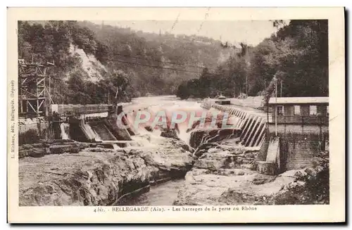 Cartes postales Bellegarde Les barrages de la perte du Rhone