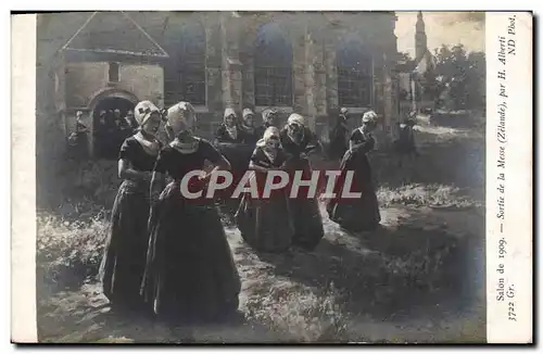 Cartes postales Salon de 1909 Sortie de la Messe Zelande par H Alberti