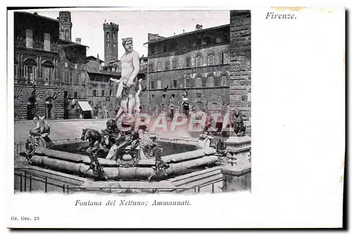 Ansichtskarte AK Firenze Fontana del Nettuno Ammannati