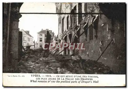 Cartes postales Ypres Ce Qui Resie D'Une des drapiers