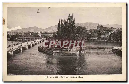 Cartes postales Geneve et le Mont Blanc