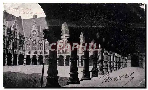 Cartes postales Liege Cour du Palais de Justice