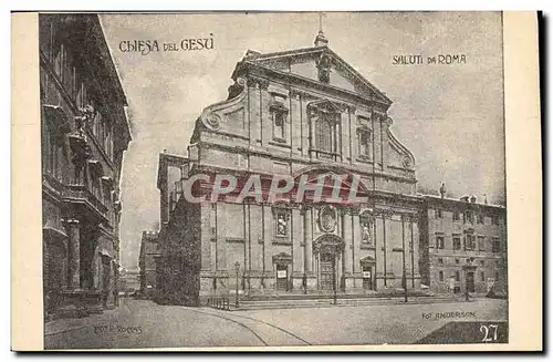 Cartes postales Chiesa Del Gesui Saluti Da Roma