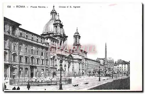 Cartes postales Roma Piazza Navona Chiesa di S Agnese