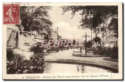 Cartes postales Toulouse Entree des Allees Jean Jaures Vue du square Wilson