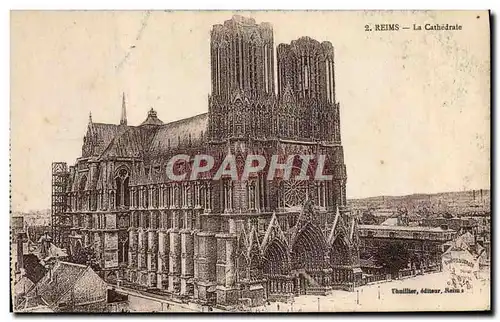 Cartes postales Reims La Cathedrale