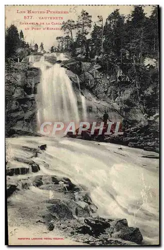 Cartes postales Cauterets Ensemeble de la cascade du pont d&#39Espagne