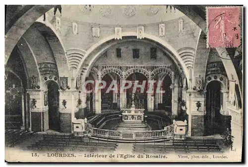 Cartes postales Lourdes Interieur de l&#39Eglise du Rosaire