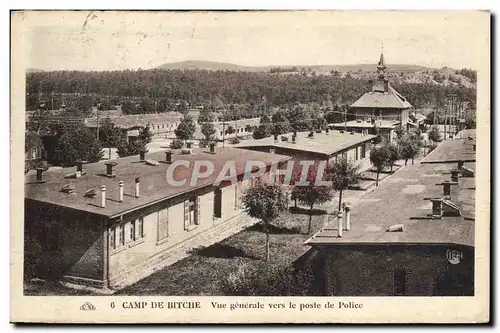Cartes postales Camp De Bitche Vue Generale Vers le Poste de Police Militaria
