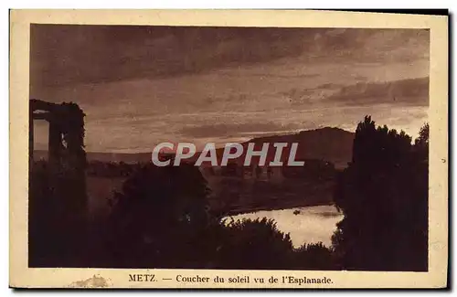 Cartes postales Metz Coucher du Soleil vu de l'Esplanade