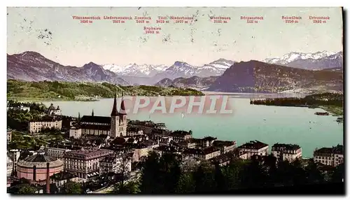 Cartes postales Luzern und die Alpen