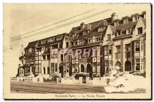 Cartes postales Westende Bains La Route Rovale