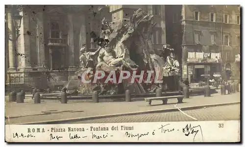 Cartes postales Roma Piazza Navona Fontana dei Fiumi