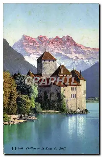 Cartes postales Chateau et la Dents du Midi