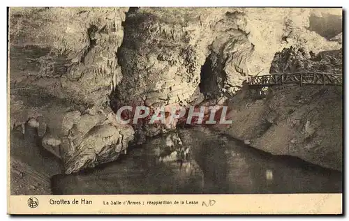Cartes postales Grottes de Han La Salle d&#39Armes Reapparition de la Lesse