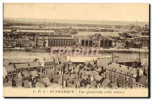 Ansichtskarte AK Dunkerque Vue Generale Bateaux