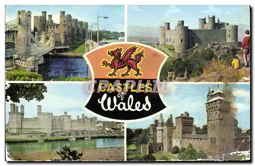 Moderne Karte Castles of Wales Dragon