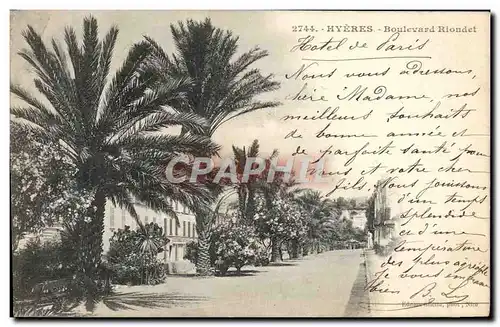 Cartes postales Hyeres Boulevard Riondet