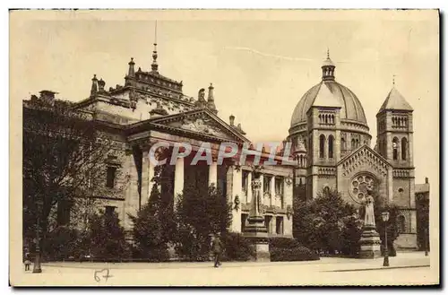 Ansichtskarte AK Strassburg Palais de Justice et Eglise Saint Plerre le Jeune