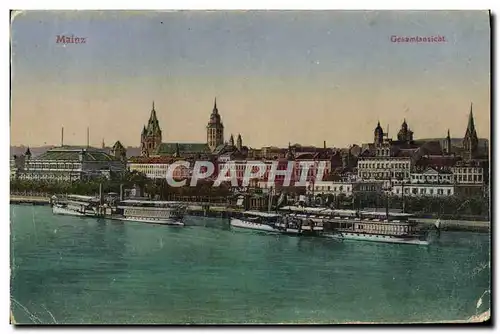 Cartes postales Mainz Gesamtansicht Bateaux