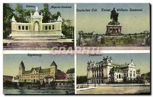 Cartes postales Colblenz Augusta Denkmal Deutsches Eck