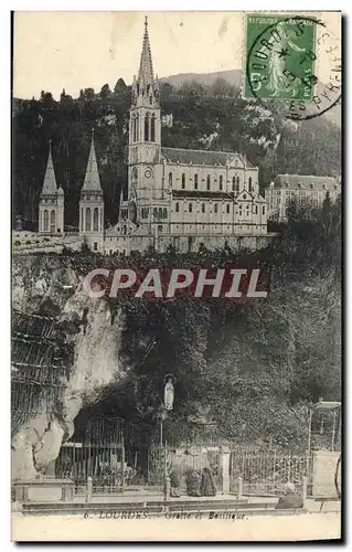 Cartes postales Lourdes Grotte et Basilique