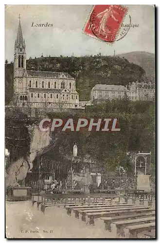 Cartes postales Lourdes La Basilique