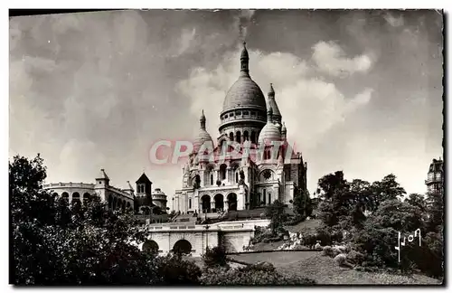 Moderne Karte Paris en Flanant Basilique de Sacre Coeur de Montmartre