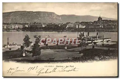 Ansichtskarte AK Geneve Le Port Bateau