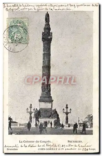 Cartes postales La Colonne du Congres Bruxelles