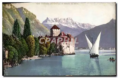 Cartes postales Chateau de Chilion et Dents du Midi