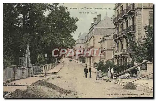 Cartes postales Luxeuil Le Bains Rue Des Bains (animee)