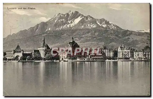 Cartes postales Luzern Und Der Pilatus Bateau